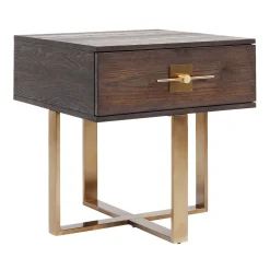 Nachtkastje hout met messing - Kare Design Osaka