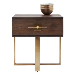 Nachtkastje hout met messing - Kare Design Osaka