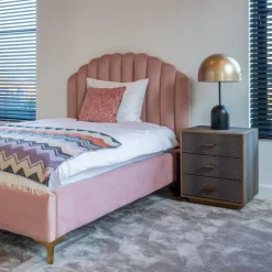 Nachtkastje slangenleer met goud - Richmond Interiors Classio