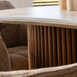 Niervormige eettafel travertin 215 cm - Giani Romano