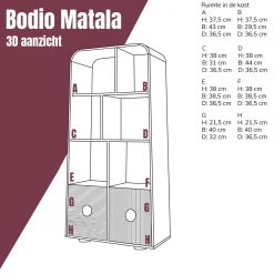 Open kast hoog met ronde hoeken - Bodio Matala