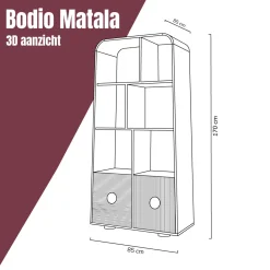Open kast hoog met ronde hoeken - Bodio Matala