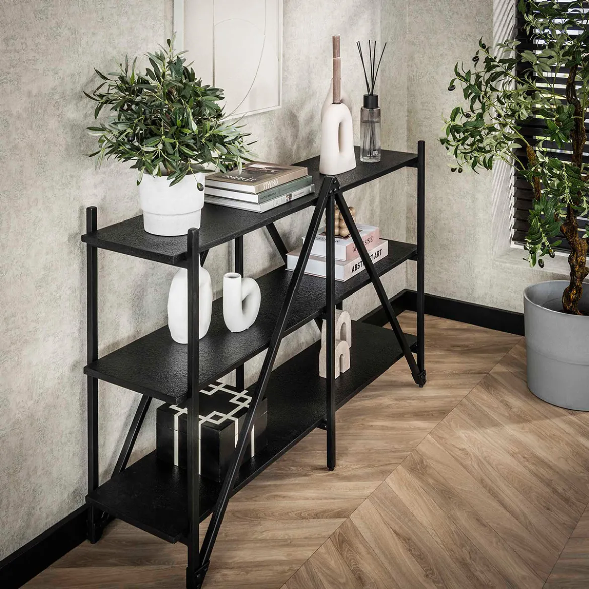 Open kast industrieel met planken - Giani Piega