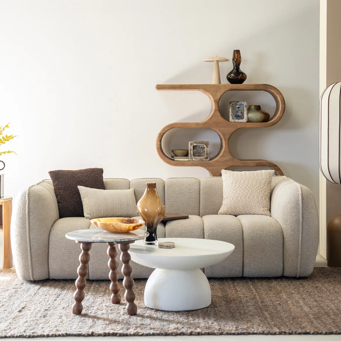 Open kast van mango hout hoog - By-Boo Esu