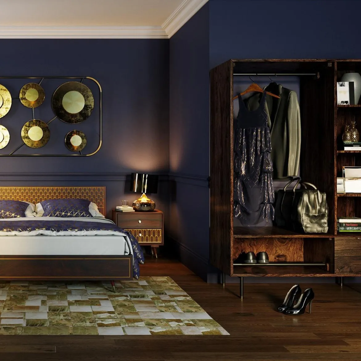 Open kledingkast van sheesham - Kare Design Ravello