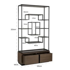 Open vakken kast asymmetrisch - Richmond Interiors Bonvoy