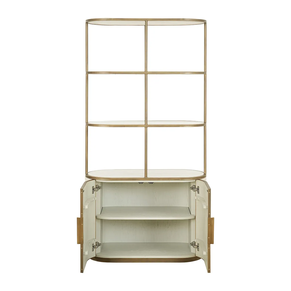 Open wandkast beige goud - Richmond Interiors Tivoli