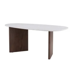 Organische eettafel klein bruin - Lavis Gronvik