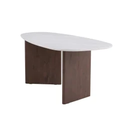 Organische eettafel klein bruin - Lavis Gronvik