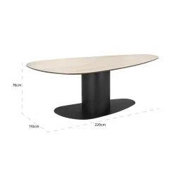 Organische eettafel travertine - Richmond Interiors Ritz