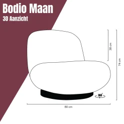 Organische fauteuil kiezel - Bodio Maan