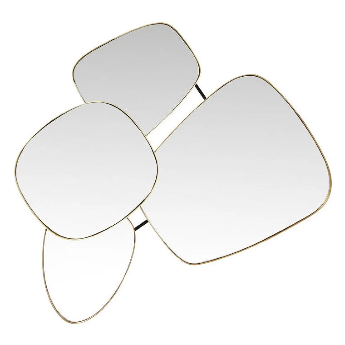 Organische retro spiegel goud - Kare Design Shapes