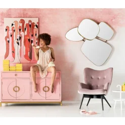 Organische retro spiegel goud - Kare Design Shapes