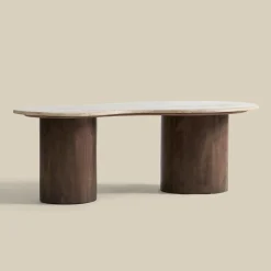 Organische salontafel beige marmer - Bodio Atlas Marmer