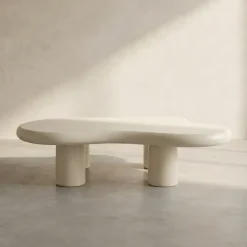 Organische salontafel creme wit - Bodio Cloud
