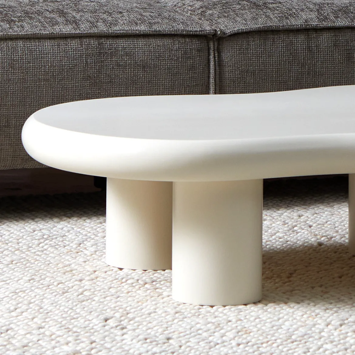 Organische salontafel creme wit - Bodio Cloud