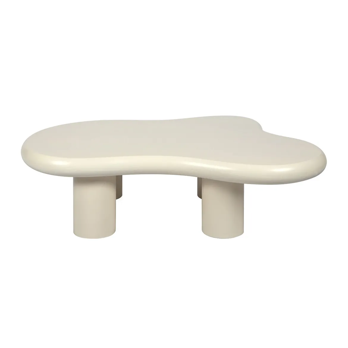 Organische salontafel creme wit - Bodio Cloud