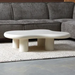 Organische salontafel creme wit - Bodio Cloud