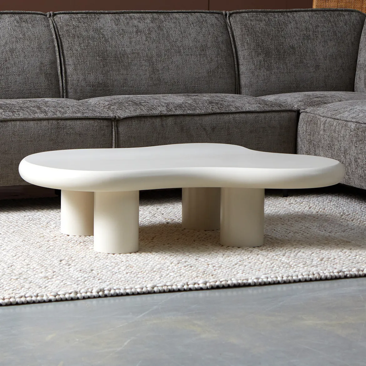 Organische salontafel creme wit - Bodio Cloud