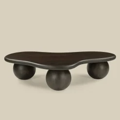 Organische salontafel hout met polpoten - Bodio Zola