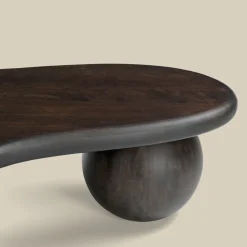 Organische salontafel hout met polpoten - Bodio Zola