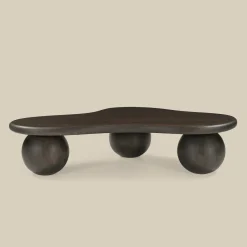 Organische salontafel hout met polpoten - Bodio Zola