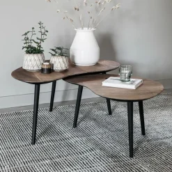 Organische salontafel set teak - DTP Home Organus