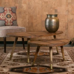 Organische salontafel sheesham hout - Dutchbone Sham