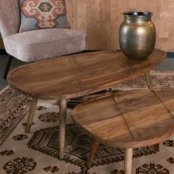 Organische salontafel sheesham hout - Dutchbone Sham