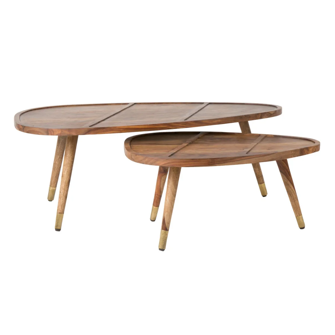 Organische salontafel sheesham hout - Dutchbone Sham