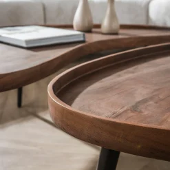 Organische salontafels met metaal frame - Giani Carve