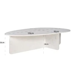 Organische salontafel wit marmer - Richmond Interiors Brandon