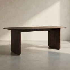 Organische tafel walnoot bruin - Bodio Yuna