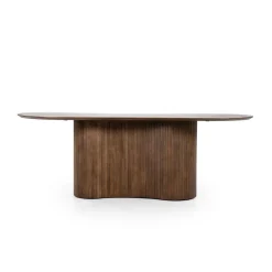 Organische vorm eettafel donkerbruin - Eleonora Jordy