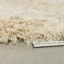 Organisch vloerkleed hoogpolig beige - Zuiver Tasty