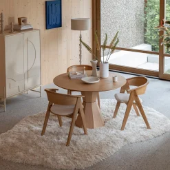 Organisch vloerkleed hoogpolig beige - Zuiver Tasty