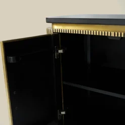 Ovaal dressoir goud met ribbels - Bodio Rush