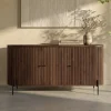 Ovaal dressoir hout met ribbels - Bodio Mirah