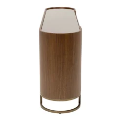 Ovaal dressoir walnoot en messing - Kare Design Giorgio