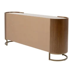 Ovaal dressoir walnoot en messing - Kare Design Giorgio