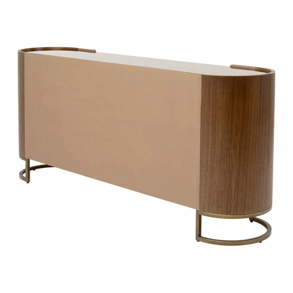 Ovaal dressoir walnoot en messing - Kare Design Giorgio