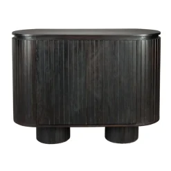 Ovaal dressoir zwart hout - Dutchbone Kenji