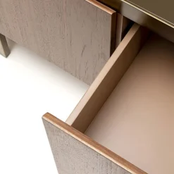 Ovaal tv-meubel walnoot en messing - Kare Design Giorgio