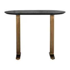 Ovale bartafel zwart en antiek messing - Richmond Interiors Revelin