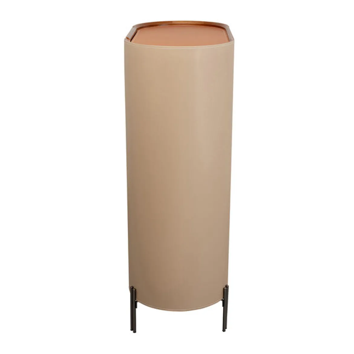 Ovale design kast beige leer - Kare Design Tango