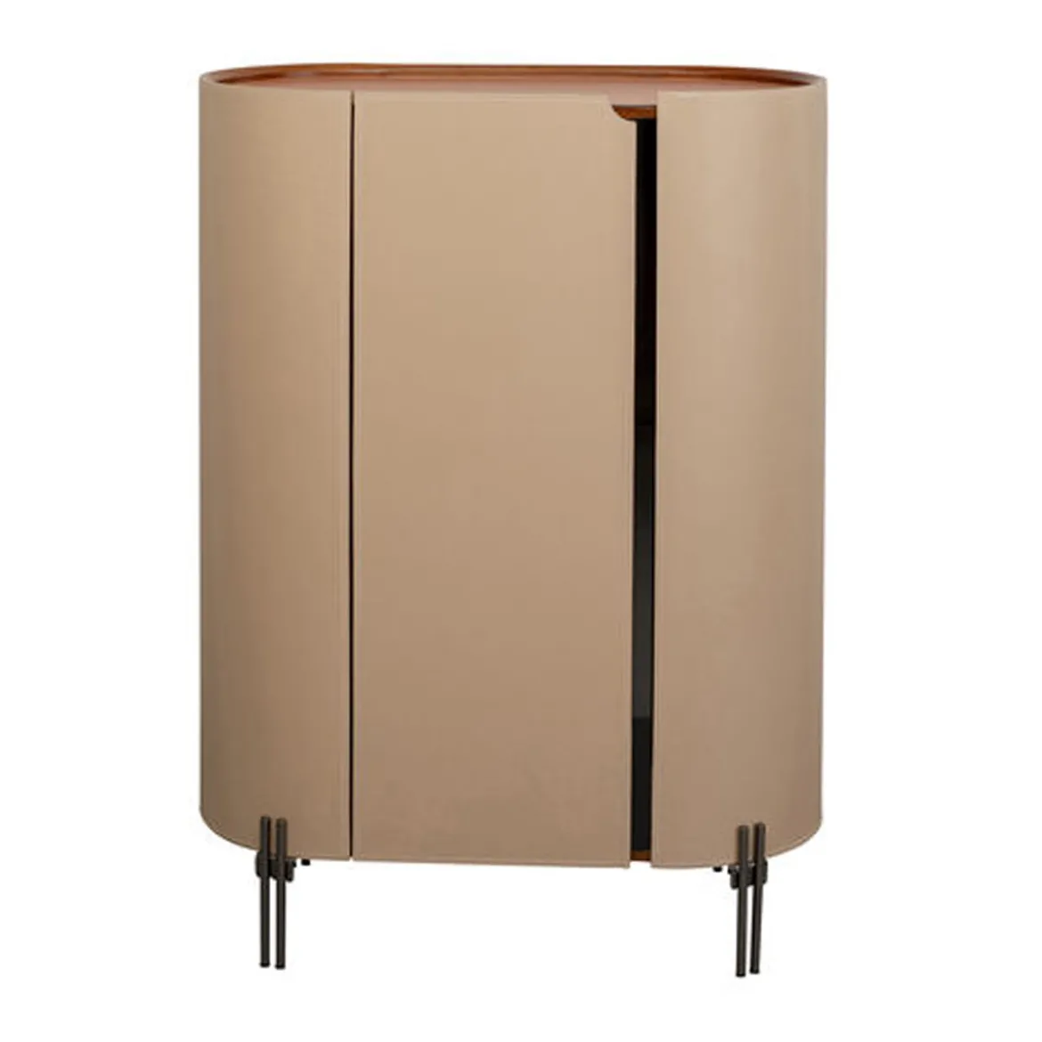 Ovale design kast beige leer - Kare Design Tango