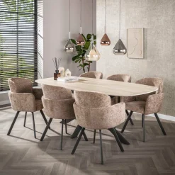 Ovale eetkamertafel in keramiek - Giani Romano