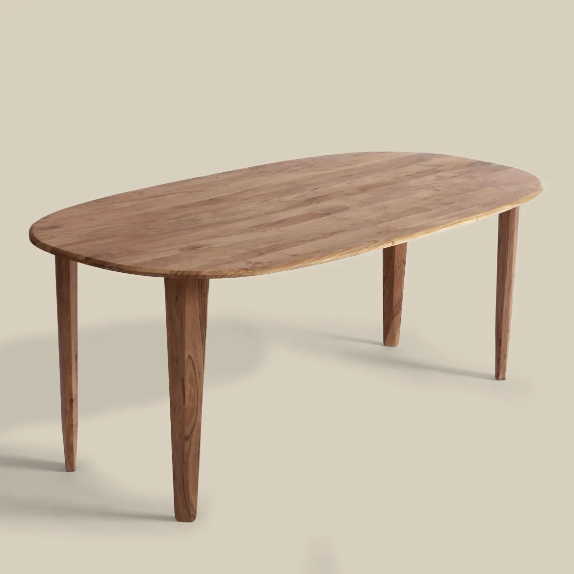 Ovale eettafel acacia hout naturel - Bodio Lorna
