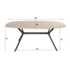 Ovale eettafel beige keramiek travertin - Giani Ceramic