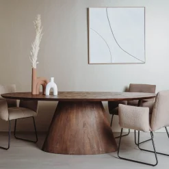 Ovale eettafel mangohout - Tower Living Premana